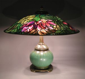 Cascading Flowering Lotus lamp | 32” diameter